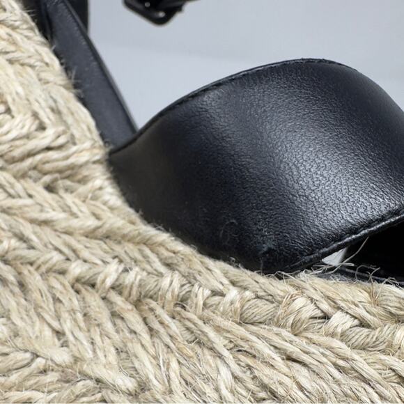 Christian Louboutin Mariza Zeppa 130 Black Espadrille Wedge Sandal EU 37 - Picture 10 of 12